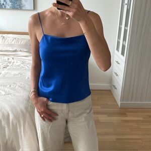 Alice & Olivia Harmon Slip Cowl Neck Tank